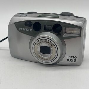 Pentax Espio 105S 35mm Film Point and Shoot Camera Silver Tested
